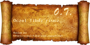 Oczel Tibériusz névjegykártya